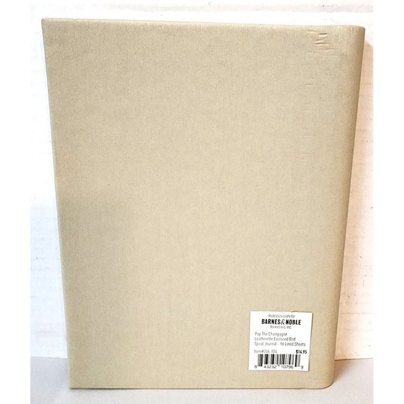 Pop the Champagne Leatherette Journal with Enclosed Spiral 6 x 8 Notebook NEW - Picture 2 of 6